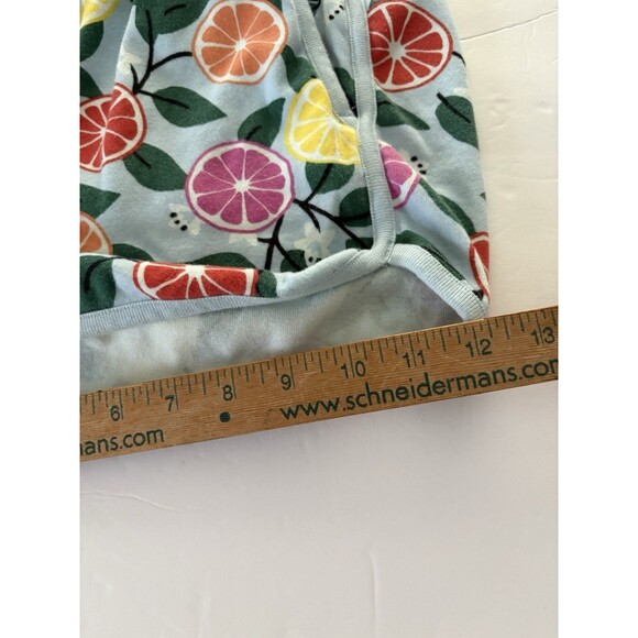 Hanna Andersson 2 Pc Pajama Short Set Size L Blue Sleeveless Cotton Citrus Fruit - Picture 16 of 16